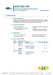 BUK7506-75B datasheet pdf NXP Semiconductors
