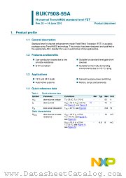 BUK7508-55A datasheet pdf NXP Semiconductors
