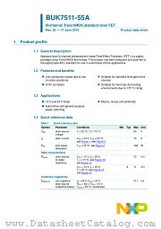 BUK7511-55A datasheet pdf NXP Semiconductors