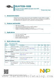 BUK7526-100B datasheet pdf NXP Semiconductors