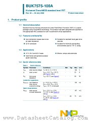 BUK7575-100A datasheet pdf NXP Semiconductors