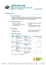 BUK7607-30B datasheet pdf NXP Semiconductors