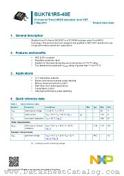 BUK761R5-40E datasheet pdf NXP Semiconductors