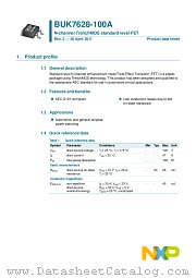 BUK7628-100A datasheet pdf NXP Semiconductors