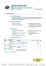BUK763R8-80E datasheet pdf NXP Semiconductors