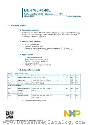 BUK765R3-40E datasheet pdf NXP Semiconductors
