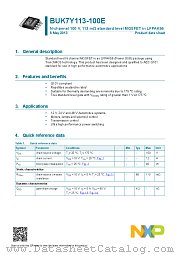 BUK7Y113-100E datasheet pdf NXP Semiconductors