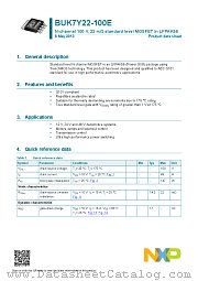 BUK7Y22-100E datasheet pdf NXP Semiconductors