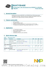 BUK7Y59-60E datasheet pdf NXP Semiconductors