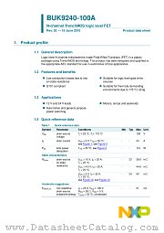 BUK9240-100A datasheet pdf NXP Semiconductors