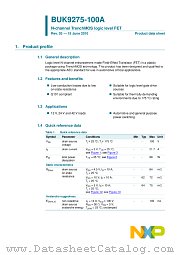 BUK9275-100A datasheet pdf NXP Semiconductors