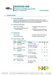 BUK9506-40B datasheet pdf NXP Semiconductors