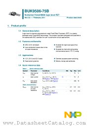 BUK9506-75B datasheet pdf NXP Semiconductors