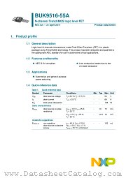BUK9516-55A datasheet pdf NXP Semiconductors