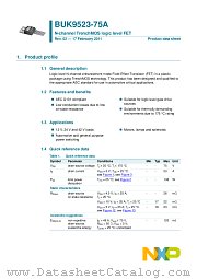 BUK9523-75A datasheet pdf NXP Semiconductors
