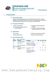 BUK9606-40B datasheet pdf NXP Semiconductors