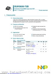 BUK9606-75B datasheet pdf NXP Semiconductors