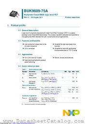 BUK9609-75A datasheet pdf NXP Semiconductors