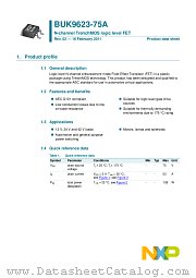 BUK9623-75A datasheet pdf NXP Semiconductors