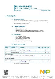 BUK963R1-40E datasheet pdf NXP Semiconductors