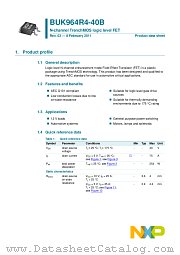 BUK964R4-40B datasheet pdf NXP Semiconductors