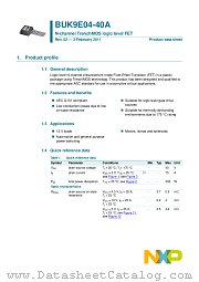 BUK9E04-40A datasheet pdf NXP Semiconductors