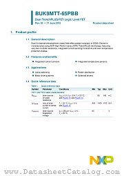 BUK9MTT-65PBB datasheet pdf NXP Semiconductors