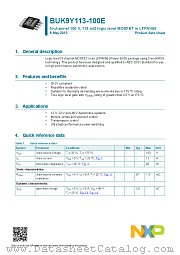 BUK9Y113-100E datasheet pdf NXP Semiconductors