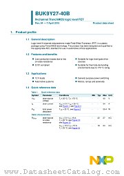 BUK9Y27-40B datasheet pdf NXP Semiconductors