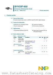 BYV25F-600 datasheet pdf NXP Semiconductors