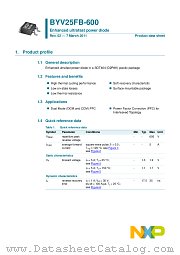 BYV25FB-600 datasheet pdf NXP Semiconductors