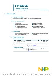 BYV25G-600 datasheet pdf NXP Semiconductors