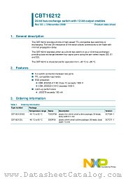 CBT16212DGG datasheet pdf NXP Semiconductors