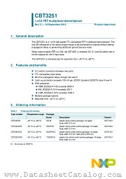 CBT3251D datasheet pdf NXP Semiconductors