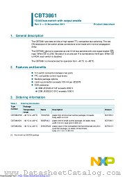 CBT3861BQ datasheet pdf NXP Semiconductors