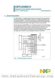 CBTL03SB212BS datasheet pdf NXP Semiconductors