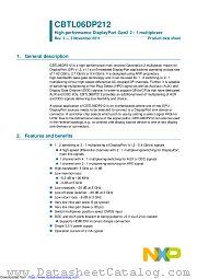 CBTL06DP212EE datasheet pdf NXP Semiconductors