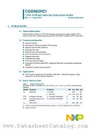 CGD985HCI datasheet pdf NXP Semiconductors