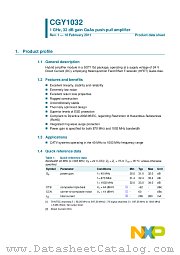 CGY1032 datasheet pdf NXP Semiconductors