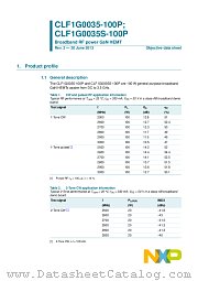 CLF1G0035S-100P datasheet pdf NXP Semiconductors