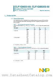CLF1G0035-50 datasheet pdf NXP Semiconductors