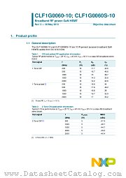 CLF1G0060S-10 datasheet pdf NXP Semiconductors