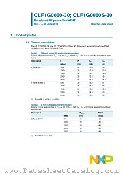 CLF1G0060-30 datasheet pdf NXP Semiconductors