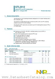 GTL2012DP datasheet pdf NXP Semiconductors