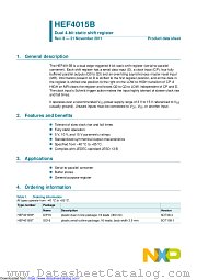 HEF4015BP datasheet pdf NXP Semiconductors