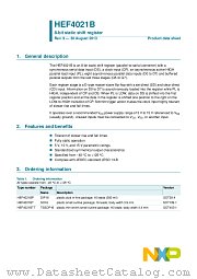 HEF4021BT datasheet pdf NXP Semiconductors