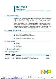 HEF4027BP datasheet pdf NXP Semiconductors