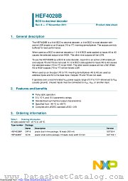 HEF4028BT datasheet pdf NXP Semiconductors