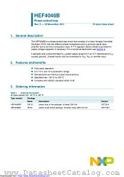 HEF4046BT datasheet pdf NXP Semiconductors