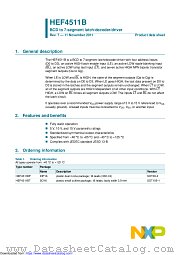 HEF4511BP datasheet pdf NXP Semiconductors